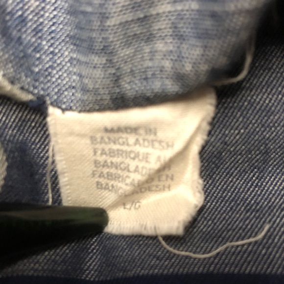 Levi's Quilted Blue Denim Puffer Vest, Size L - Picture 8 of 11